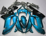 Fairing kit for a Kawasaki Ninja ZX6R 636 (2007-2008) Light Blue & Black