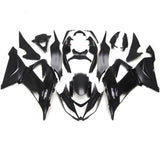 Gloss Black and Matte Black Fairing Kit for a 2013, 2014, 2015, 2016, 2017 & 2018 Kawasaki ZX-6R 636 motorcycle