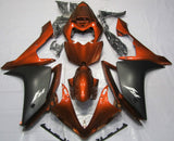 Orange and Matte Black Fairing Kit for a 2007 & 2008 Yamaha YZF-R1 motorcycle
