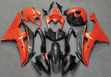 Faux Carbon Fiber and Orange Fairing Kit for a 2008, 2009, 2010, 2011, 2012, 2013, 2014, 2015 & 2016 Yamaha YZF-R6 motorcycle