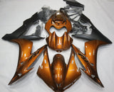 Orange and Matte Black Fairing Kit for a 2004, 2005 & 2006 Yamaha YZF-R1 motorcycle