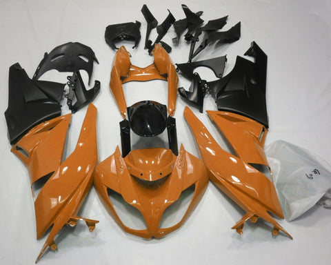 Fairing kit for a Kawasaki Ninja ZX6R 636 (2007-2008) Orange, Black & Matte Black