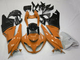Orange, Black and Matte Black Fairing Kit for a 2007 & 2008 Kawasaki Ninja ZX-6R 636 motorcycle