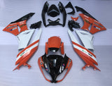 Orange, White and Black Fairing Kit for a 2007 & 2008 Kawasaki Ninja ZX-6R 636 motorcycle