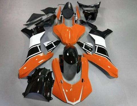 Yamaha YZF-R1 (2020-2023) Orange, Black & White Fairings at KingsMotorcycleFairings.com