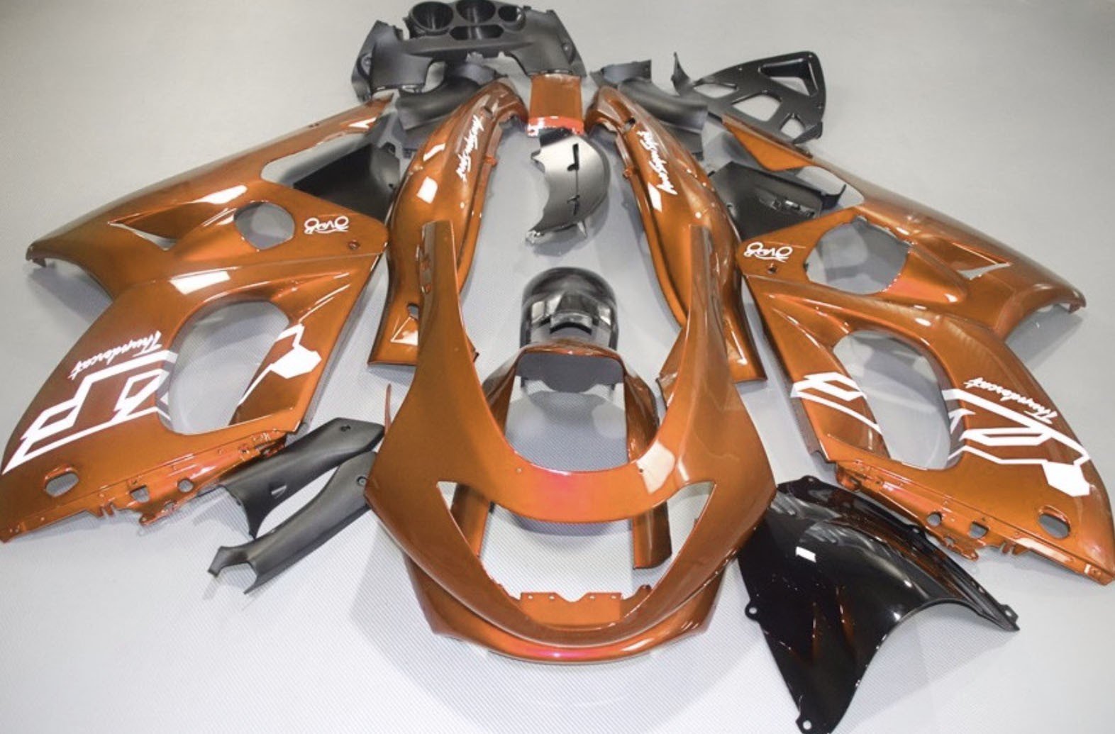 Orange and White Fairing Kit for a 1998, 1999, 2000, 2001, 2002, 2003, 2004, 2005, 2006 & 2007 Yamaha YZF600R motorcycle