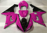 Pink and Black Fairing Kit for a 2005 & 2006 Kawasaki ZX-6R 636 motorcycle