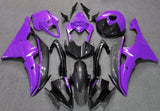 Faux Carbon Fiber and Purple Fairing Kit for a 2008, 2009, 2010, 2011, 2012, 2013, 2014, 2015 & 2016 Yamaha YZF-R6 motorcycle