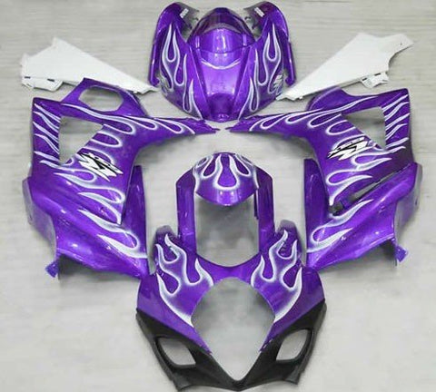 Suzuki GSXR1000 (2007-2008) Purple & White Flame Fairings