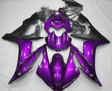 Purple and Matte Black Fairing Kit for a 2004, 2005 & 2006 Yamaha YZF-R1 motorcycle