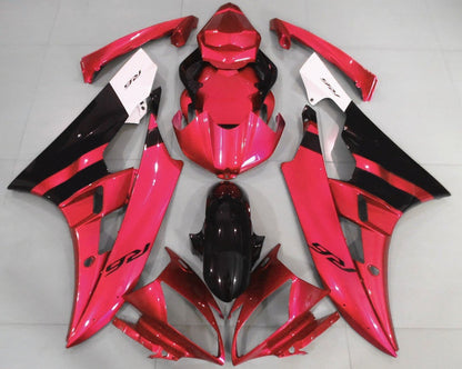 Red and Black Fairing Kit for a 2006 & 2007 Yamaha YZF-R6 motorcycle