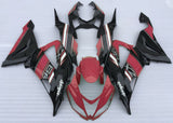 Red, Black, White and Gray Fairing Kit for a 2013, 2014, 2015, 2016, 2017 & 2018 Kawasaki ZX-6R 636 motorcycle