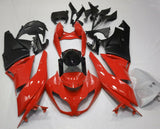 Red, Black and Matte Black Fairing Kit for a 2009, 2010, 2011 & 2012 Kawasaki Ninja ZX-6R 636 motorcycle