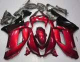 Candy Red and Black Fairing Kit for a 2007 & 2008 Kawasaki Ninja ZX-6R 636 motorcycle