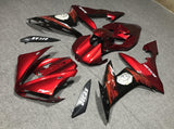 Candy Red and Black Tribal Fairing Kit for a 2004, 2005 & 2006 Yamaha YZF-R1 motorcycle