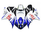 White, Blue and Red FIAT Fairing Kit for a 2002 & 2003 Yamaha YZF-R1 motorcycle