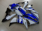 White, Blue and Black Fairing Kit for a 2004, 2005 & 2006 Yamaha YZF-R1 motorcycle