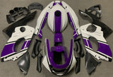 White, Purple and Black Fairing Kit for a 1998, 1999, 2000, 2001, 2002, 2003, 2004, 2005, 2006 & 2007 Yamaha YZF600R motorcycle
