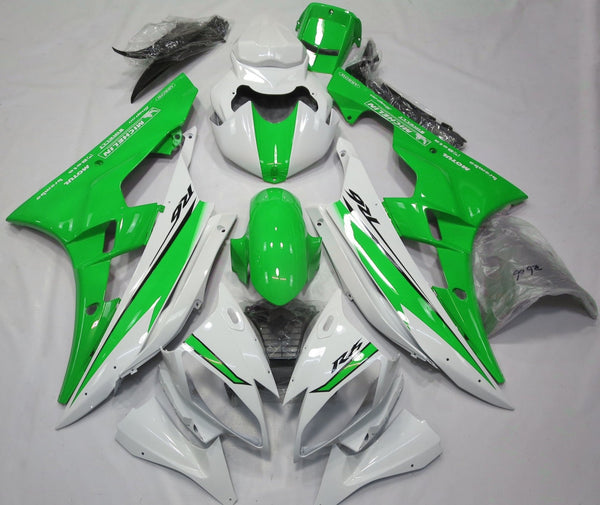 Yamaha YZF-R6 (2006-2007) White & Green Fairings