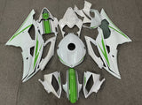 White, Green and Black Fairing Kit for a 2008, 2009, 2010, 2011, 2012, 2013, 2014, 2015 & 2016 Yamaha YZF-R6 motorcycle