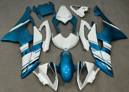 Yamaha YZF-R6 (2008-2016) White, Blue & Silver Fairings