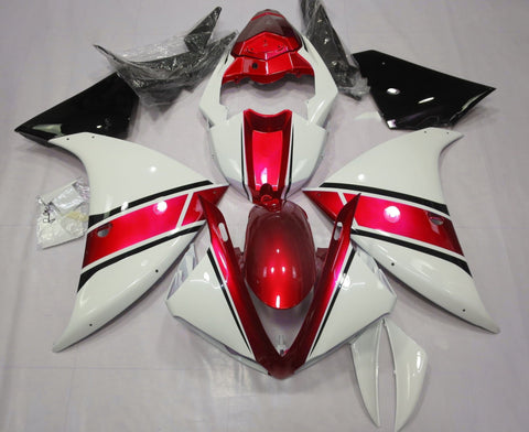 Yamaha YZF-R1 (2012-2014) White, Metallic Red & Black Fairings