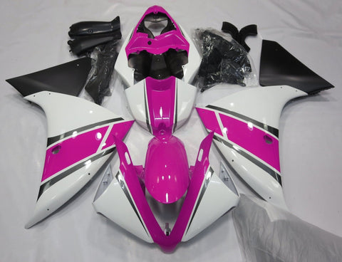Yamaha YZF-R1 (2009-2011) White, Pink, Silver & Matte Black Fairings