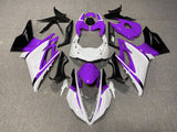 White, Purple and Black Fairing Kit for a 2013, 2014, 2015 & 2016 Triumph Daytona 675 motorcycle