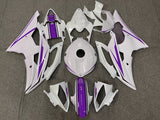 White, Purple and Black Fairing Kit for a 2008, 2009, 2010, 2011, 2012, 2013, 2014, 2015 & 2016 Yamaha YZF-R6 motorcycle