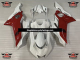 White and Red AIR Fairing Kit for a 2017, 2018, 2019 & 2020 Yamaha YZF-R6 motorcycle