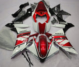 White, Candy Red and Black Fairing Kit for a 2007 & 2008 Yamaha YZF-R1 motorcycle