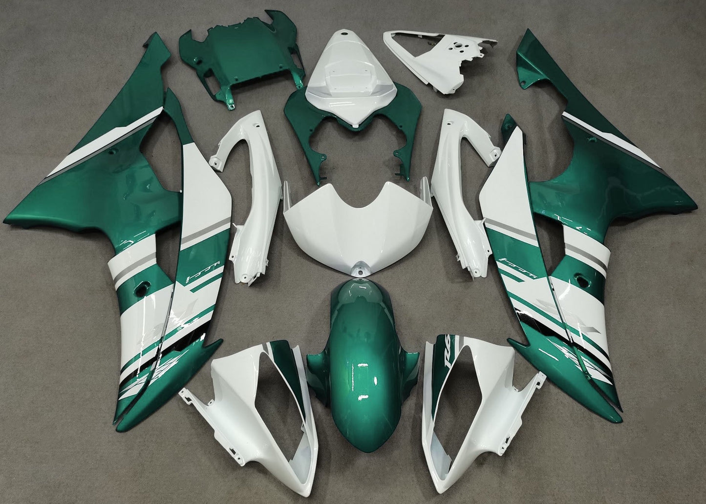 Yamaha YZF-R6 (2008-2016) White, Green & Silver Fairings