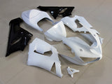 White and Black Fairing Kit for a 2005 & 2006 Kawasaki ZX-6R 636 motorcycle