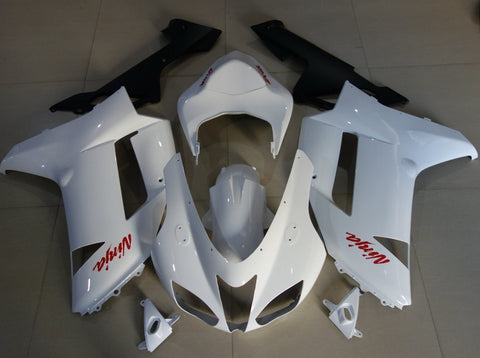 Fairing kit for a Kawasaki Ninja ZX6R 636 (2007-2008) White & Red
