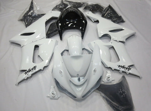 Fairing kit for a Kawasaki ZX6R 636 (2005-2006) White & Black