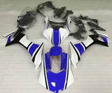 White, Blue and Black Fairing Kit for a 2015, 2016, 2017, 2018 & 2019 Yamaha YZF-R1 motorcycle