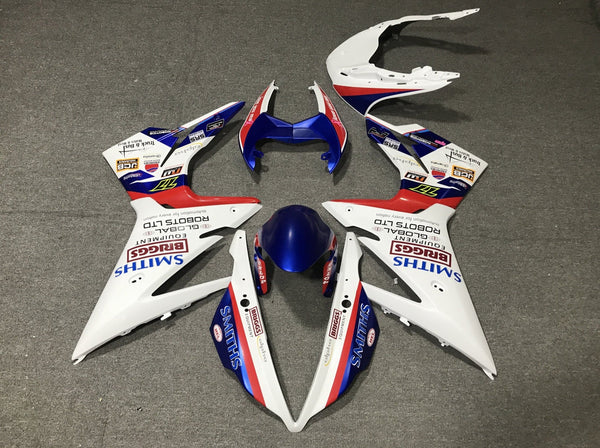 Triumph Daytona 675 (2013-2016) White, Blue & Red Smiths Fairings