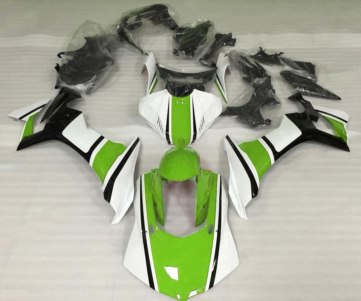 Yamaha YZF-R1 (2015-2019) White, Green & Black Fairings
