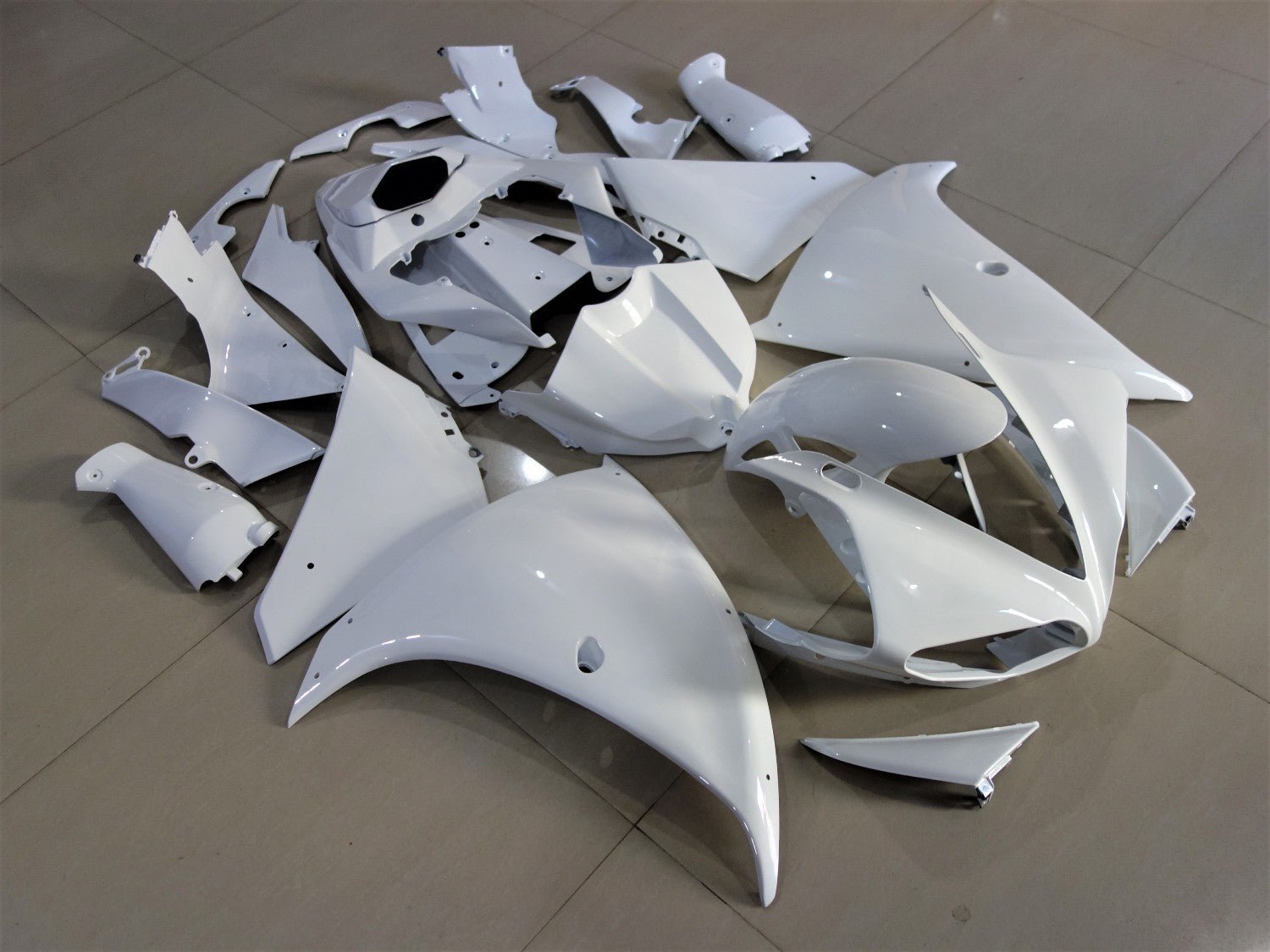 White Fairing Kit for a 2009, 2010 & 2011 Yamaha YZF-R1 motorcycle