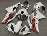 White, Silver and Red Fairing Kit for a 2008, 2009, 2010, 2011, 2012, 2013, 2014, 2015 & 2016 Yamaha YZF-R6 motorcycle