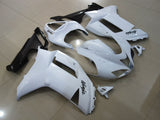 White and Black Fairing Kit for a 2007 & 2008 Kawasaki Ninja ZX-6R 636 motorcycle