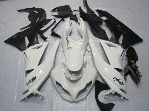 Fairing kit for a Kawasaki Ninja ZX6R 636 (2009-2012) White & Matte Black