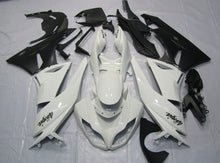 White and Matte Black Fairing Kit for a 2009, 2010, 2011 & 2012 Kawasaki Ninja ZX-6R 636 motorcycle