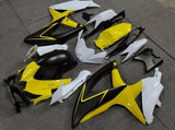 Yellow, White and Black Fairing Kit for a 2008, 2009, & 2010 Suzuki GSX-R600 motorcycle