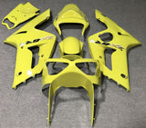Yellow, Gold and Black Fairing Kit for a 2003 & 2004 Kawasaki ZX-6R 636 motorcycle