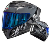 Gray Shocks Motorcycle Helmet at KingsMotorcycleFairings.com