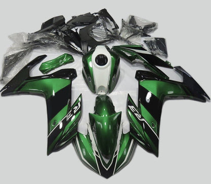 Green, Black and White Fairing Kit for a Yamaha YZF-R3 2015, 2016, 2017 & 2018 motorcycle