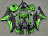 Green and Matte Black Fairing Kit for a 2008, 2009, 2010, 2011, 2012, 2013, 2014, 2015 & 2016 Yamaha YZF-R6 motorcycle