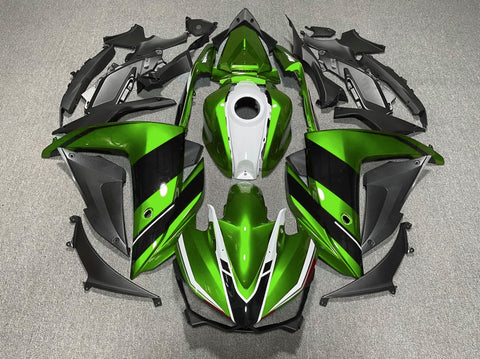 Yamaha YZF-R3 (2015-2018) Green, White & Black Fairings