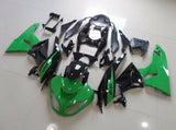 Green and Black Fairing Kit for a 2009, 2010, 2011 & 2012 Kawasaki Ninja ZX-6R 636 motorcycle